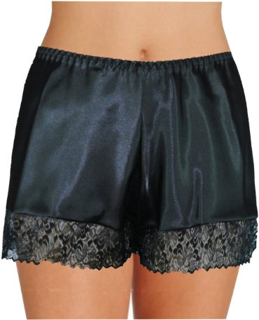 CattyB‘s Damen-Unterhose im französischen Stil, Satin Gr. XXXL, schwarz