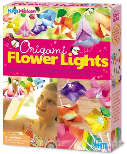 4M 404725 Origami Flower Lights Craft Kit, Multi-Colour