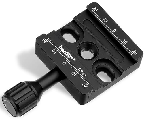 Haoge CP-51 50mm Manopola a Vite a Sgancio Rapido Morsetto Adattatore Mount per Quick Release QR Plate Camera Treppiede Testa a sfera Monopiede Testa a sfera Fit Arca Swiss
