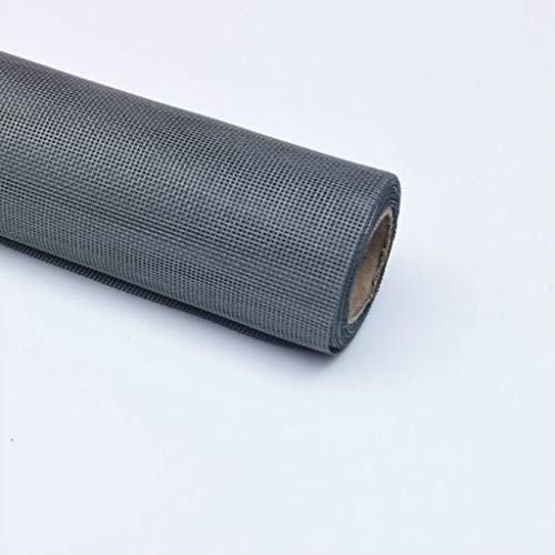 XXYANZI Moustiquaires pour Porte FenêTre 1.5x6.5m, Fil Grillage Fixation Rideau Toile en Tissu moustiquaire, pour Porte et Fenetre. - Gris