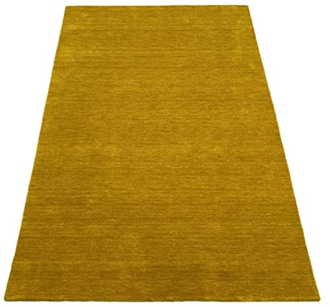Orientmatta i guld Gabbeh-matta 100% ull Loom handgjord G-630 (120 x 180 cm)