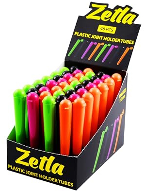Zetla® Joint Tubes 48 Stück – Hochwertige, Geruchsdichte Kunststoffröhrchen für Joints und Kräuter