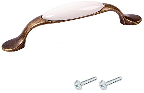 cyclingcolors maniglie per mobili 96mm con viti vintage antiche ottone ceramica porcellana cucina