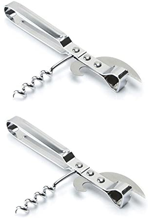 gofidin 2 piezas de acero inoxidable tradicional antiguo Stab latas y sacacorchos