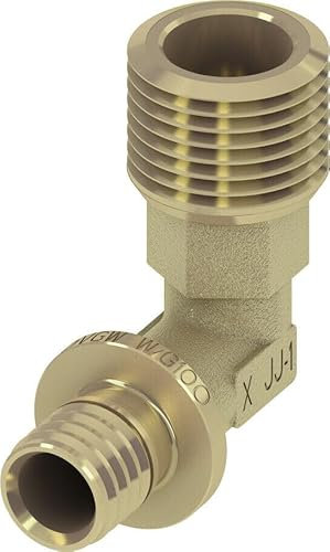 Tece 16/20/25/32 DVGW Messing Wandscheibe Winkel Kupplung T-Stuck (Winkelübergangsnippel Standard Messing, 32x1 (Nr.767532))