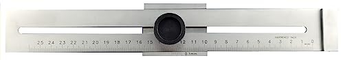 WRS Präz.-Streichmaß, mattverchromt, gelaserte Skala, mm-Teilung, Anreißkante gehärtet, Größen Name: 250 mm Meßb. INOX