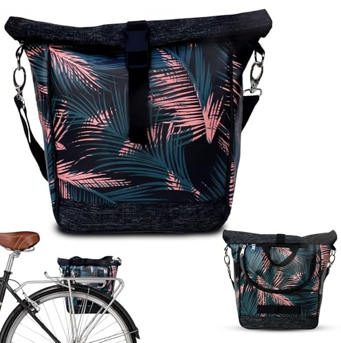 Ikuri Kleine Fahrradtasche 20-26’’ für Kinder Falträder Klappräder aus Plane mit Umhängegurt – Modell Retro Palma