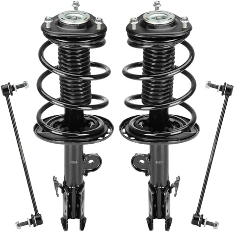 Front Strut Assembly & Sway Bar Links for 2006-2012 Toyota Rav4 2.4L & 2.5L, Shock Absorbers Replace 172276 172275 4PCS