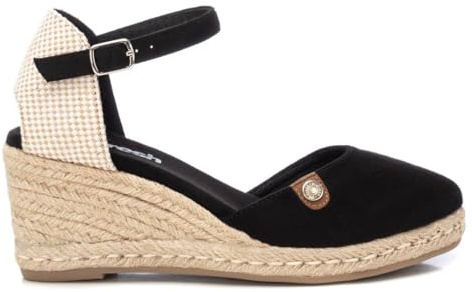 REFRESH - Sandali con zeppa Donna Nero - Scarpe comode e versatili - Moda casual - Modello 17188212 (Misurare 40)