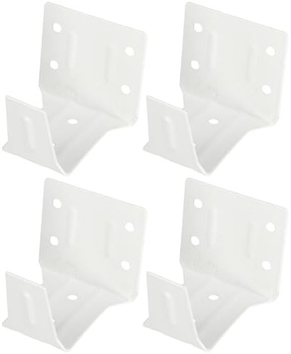 HOLIDYOYO 4Pcs Blind Brackets Window Blinds Headrail Mounting Supports Iron Valance Brackets Easy Clip-on Installation for Home Curtain Accessories