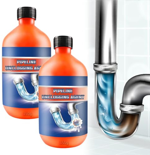 Pipeline Dredging Agent, 350ml Rohrreiniger, Kitchen Sink Unblocker, Kitchen Unblock, Kitchen Drain Unblocker for Kitchen Toilet Pipeline Cleaning Tool (2)