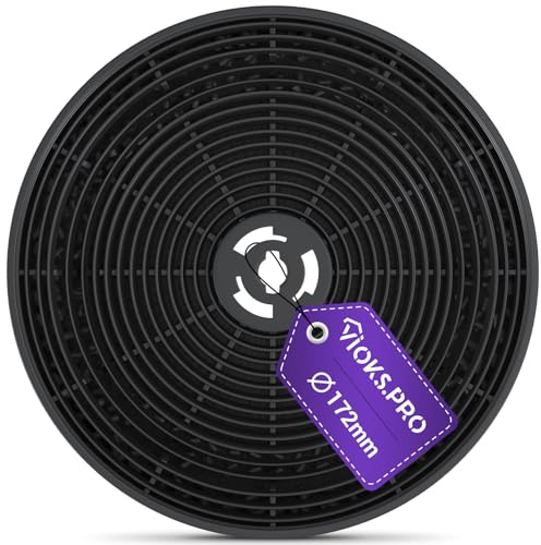 Viоks.pro Kohlefilter Dunstabzugshaube Ersatz für AKPO 90 Abzugshaube Filter Aktivkohle - Rund Filter für Dunstabzugshaube WK-4 Dandys Rustica WK-5 WK-7 WK-Light & Aktivkohlefilter Dunstabzugshaube