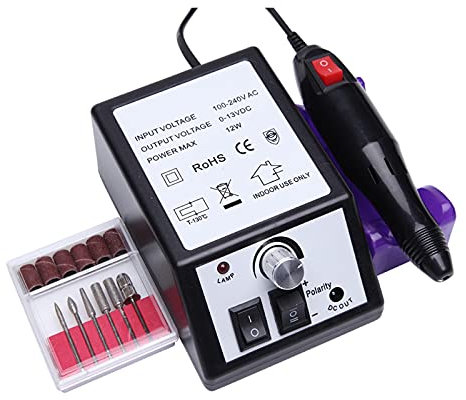 CVNIMV Perceuse à Ongles électrique 20 000 TR/Min, polisseuse pour Nail Art en Gel, fraiseuse pour manucure et pédicure, Ensemble de Limes à Ongles électriques, kit d'outils pou