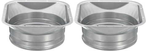 YOKIVE 2 Pcs Conector De Conducto De Brida, Hierro Galvanizado Anticorrosión Brida De Conducto Cuadrado A Redondo Para Conectar Conducto De Aire, Ideal Para Sistema De Ventilación (Gris,