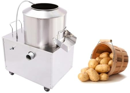 KLYDBMYT Peladora de Patatas automática Comercial, Lavadora de Patatas eléctrica de 1500 W