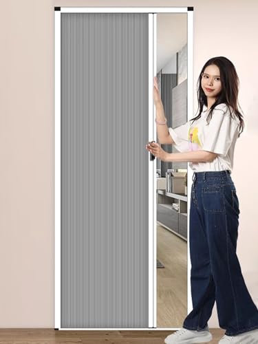 ZAQYCM Porte Pliante accordéon Porte Pliante Accordéon De 240 220 215 203 200 CM De Hauteur, Kit De Porte Coulissante Invisible De 100 93 90 83 80 73 70 63 60 CM De Largeur(H 200cm,W 63cm)