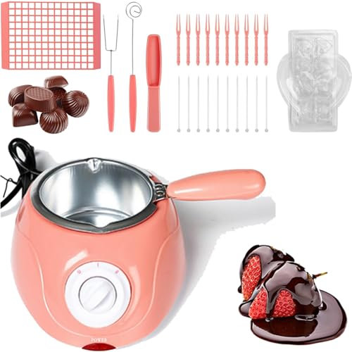 Máquina para hacer chocolate caliente, olla doble de 250/500 g con control de temperatura (45 ℃/70 ℃) para chocolate, mantequilla, queso, crema y dulces - Herramientas de bricolaje incluidas