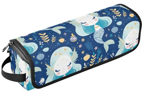 Fairy-Tale Meerjungfrauen-2-in-1-Haar-Werkzeug-Organizer mit abnehmbarer hitzebeständiger Matte, tragbarer Haarstyling-Werkzeug-Organizer für Glätteisen, heiße Werkzeuge und Haarpflege-Zubehör