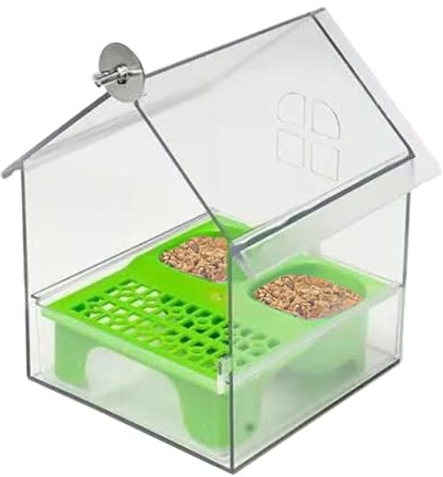 Vogelhaus Fensterscheibe Transparenter, Vogelfutterstation Transparent Fens-TER Vogelhäuschen, Vogelhaus Für Draußen Entwickelt Um Wildvögel Anzulocken Wetterfest Und Einfach Zu Montieren