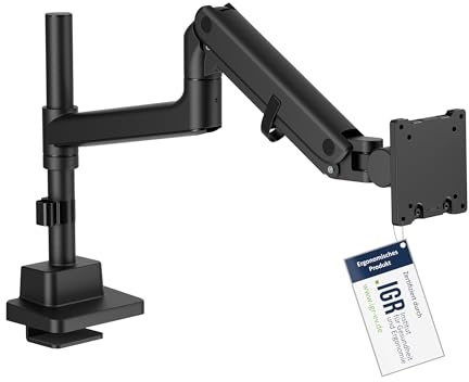 Digitus Supporto Per Monitor Singolo, 57, 27 Kg (digitus Single Monitorhalterung, 57, 27 Kg Gasdruckfeder, Vesa: 75x75, 100x100, Black Single Monitor