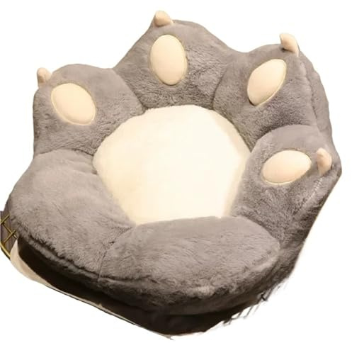 GIJMZY Schönes Katzenpfotenkissen, weiches Sitzkissen, Stuhl, gefülltes Sofa, Innenboden, Heimdekoration(Grey,40x40cm)
