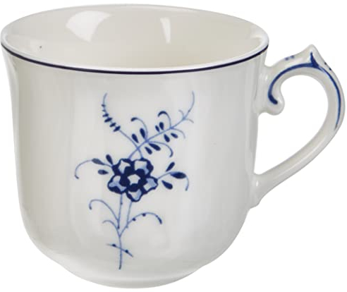 Villeroy & Boch Vieux Luxembourg Tasse à moka/expresso, 100 ml, Hauteur : 5,8 cm, Porcelaine Premium, Blanc/Bleu