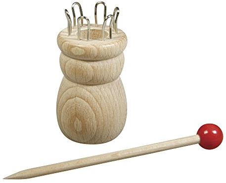 Rayher French Knitter, French Knitting Spool and Needle, Wooden Knitting Tool, Diameter 3.4cm, Height 6.2cm, 62475000