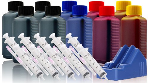 Nachfülltinte Druckertinte Refillset für CANON PGI-520BK/CLI-521 inkl. Resetter (für CANON PIXMA IP3600 IP4600 IP4700 MP540 MP550 MP560 MP620 MP630 MP640 MP980 MP990 MX860), 1000ml