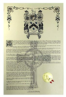 Gritter Coat of Arms, Family Crest and Name History - Celebration Scroll 11x17 Portrait - Germany Origin