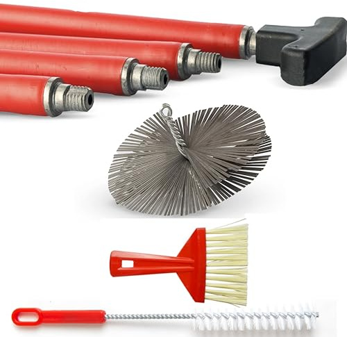 BARETTO Kit Pulizia Camino e Canna Fumaria Ø 200 mm ACCIAIO | 6 Metri