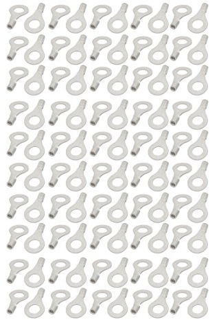 Aexit 100Pcs AWG16-14 Runde Form RNB2-6 Nicht Isolierte Kabelschuh Crimp-Anschlussklemme (b757324785a6d3459e43a65863f6efe9)