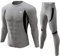 UNIQUEBELLA Thermo Unterwäsche Set, Funktionswäsche Herren Skiunterwäsche Winter Suit Ski Thermo-Unterwäsche Thermowäsche Unterhemd + Unterhose