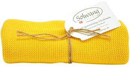Solwang 100 % Öko-Tex zertifizierte Baumwolle Made in India | Danish Design Küchenhandtuch / Handtuch (hellgelb)