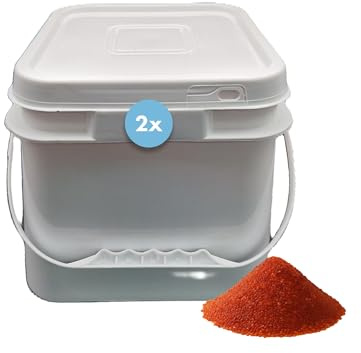 reilo 2X 5kg Silica Gel im 5l Eimer, wiederverwendbarer Raumluftentfeuchter mit Farbindikator, Lufttrockner für Wohnräume, Schlafzimmer, Keller
