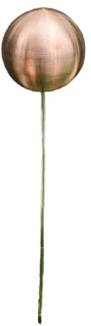 Jürgen Bocker Garten-Ambiente Gartenstecker Rosenkugel 15 cm mit Stab 80 cm aus Edelstahl Golden Rose matt gebürstet