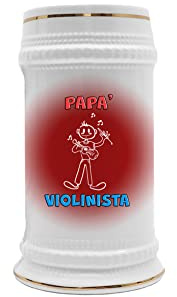 Boccali Festa del Papà Hobby - Violinista - Papà Violinista - Idea Regalo Festa del Papà - Boccale Birra Divertente - Boccale da 500 ML - Regalo Papà - Idea Regalo Papà