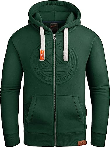 Grin&Bear Huvtröja herr sweatjacka GEC601, Grön, XL