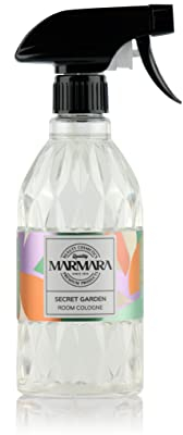 MARMARA Rumsspray SECRET GARDEN 500 ml – fräsch blommig luftfräschare – rumsdoft spray – doftspray – textilspray – luktborttagare – textilfräschare – utan drivgas, Room Cologne