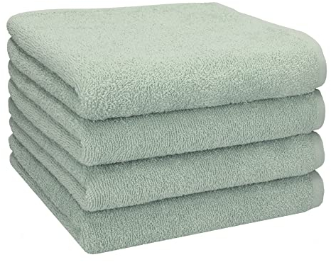 Betz Handtuch Set Berlin – 4er Pack Handtücher 50x100 cm – 100% Baumwolle – Frottee Handtücher für Bad, Gäste & Alltag – hochwertige Qualität, pflegeleicht & langlebig Farbe Jade