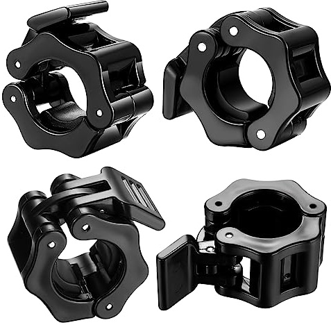 4 Stück Hantelverschlüsse 30mm Langhantel Clips Schnellverschluss Fitness