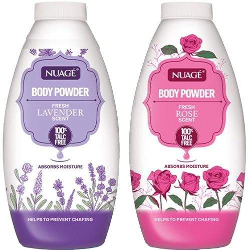Body Powder 100% Talc Free Leaves Your Skin Soft and Smooth Rose (280g) and Lavender (280g), Combo Pack