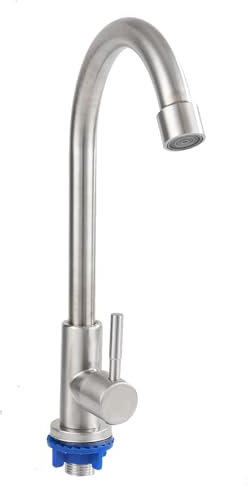 304 Stainless Galley One Hole Single Handle Modern High Arc Bar Sink Faucet suitable for Kitchen and Outdoor Sink