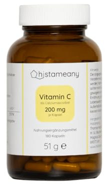 Histameany Vitamin C als Calciumascorbat, gepuffert, 180 Kapseln (51 g)