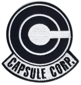 Comercial Mercera, Patch Thermocollant, Dragon Ball Z, Capsule Corp, Ecusson Thermocollant Idéal pour les Casquettes, les Vestes, les T-Shirts ou les Cartables. 100% Polyester, 7x6 Centimètres.