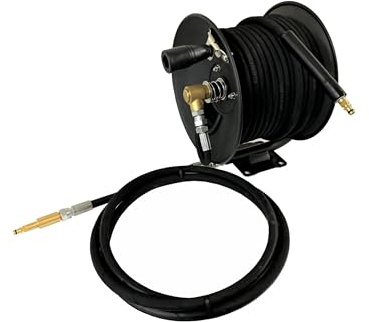 Generic 20m Black High Pressure Hose Reel for Karcher K-Series + 3m Extension Hose