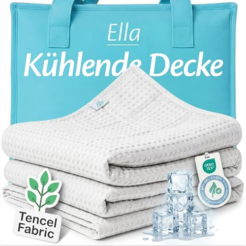 Coperta Rinfrescante Estiva, Coperta Refrigerante Letto in Tessuto Tencel Traspirante, Coperta Raffreddante Fresca per Dormire Bene, 200x200cm - Bianco Perla
