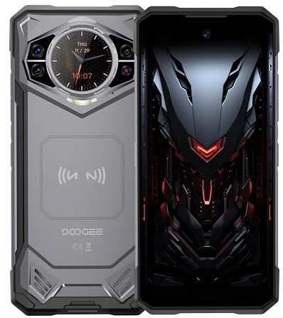 DOOGEE S200 5G Outdoor Handy Ohne Vertrag, 32GB+256GB, 6.72” FHD+ 120Hz Baustellenhandy, Android 14 Outdoor Smartphone, MTK CPU, 100MP Kamera, 10100mAh/33W, IP68 Wasserdicht, Dual SIM/OTG/NFC/GPS Grau