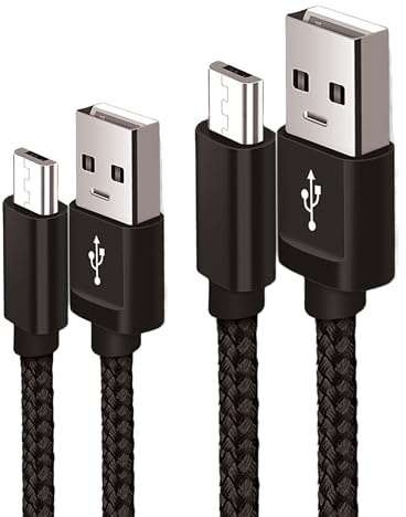 Micro USB Cable, Nylon Braided Android Charger Fast USB Charging Cable Compatible with Samsung Galaxy S7/S5/J3/J5/J7, Huawei, HTC, LG, Kindle, Nexus, Nokia and More 2 Pack (1M+2M)