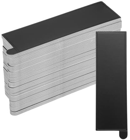 sourcing map 100pcs Mini Cake Boards, Mousse Cake Cardboards Rectangle Cake Bases Plates Cupcake Dessert Displays Base Tray for Cupcakes, Cakes, Pastries, Dessert Base - Grease Proof (Black)