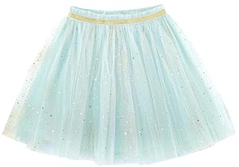 Camilife Gonna a tutù per bambine e bambini, con paillettes, cielo stellato, gonna da principessa, minigonna in tulle, gonna da balletto con elastico in vita, adorabile per bambini da 2 a 12 anni, 01